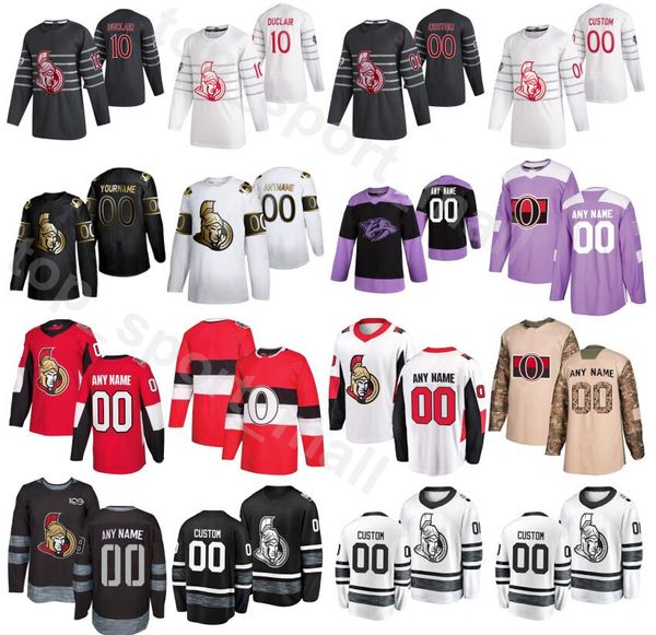

2020 all star ottawa сенаторы джерси хоккей сотая 100 классических 10 энтони даклер 44 жана-габриэля пажо 28 connor brown 7 brady ткачук, Black;red
