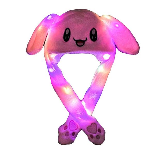 

hat women men kids lighting hat ears plush ears can move cap children shine winter warm party dropshipping, Blue;gray