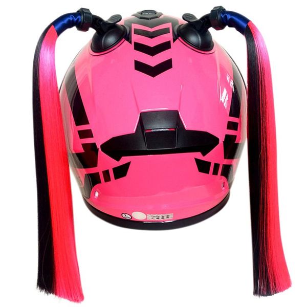 

motorbike helmet braid helmets hair decoration punk style helmet braids twist braid horn motorbike full face off road