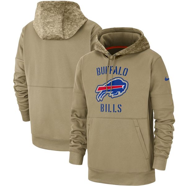 

men women youth buffalo bills style tan 2019 salute to service sideline therma pullover nfl hoodie, Blue;black