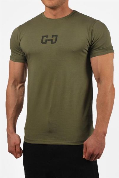 

summer tee mens gyms cotton shirt crossfit fitness new brand male short t clothing letter printed bodybuilding 5 color foghp, Black