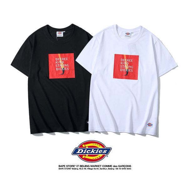 

dickies women mens designer t shirts fashion casual short sleeve tshirt summer letter printing mens tee couples matching clothes