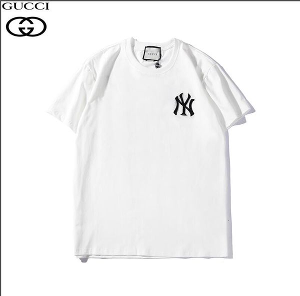 

2020 men's t-shirt fashion men's summer casual solid color letter street clothing t-shirt rivet cotton blend round neck short slee, Black