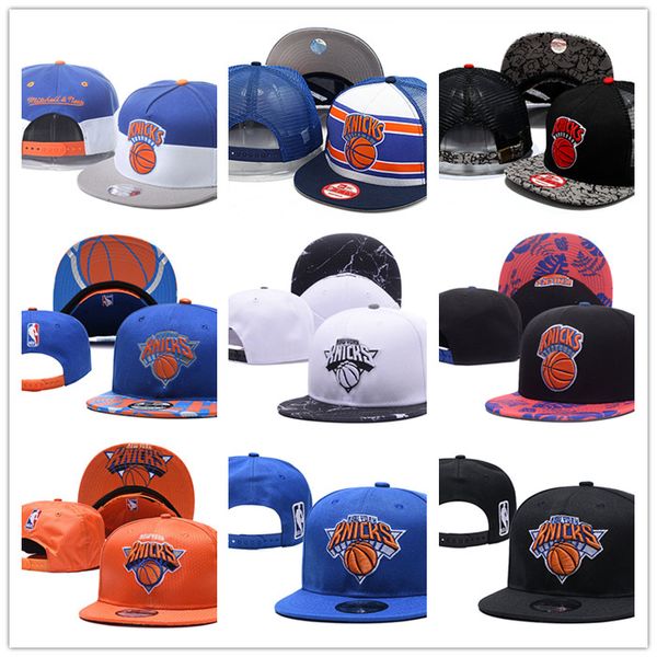 26 estilos New York Basketball Knicks Snapback Caps para Mens Womens Baseball Football Cap Flat Ajustável Boné Esportivo Mix Order333F