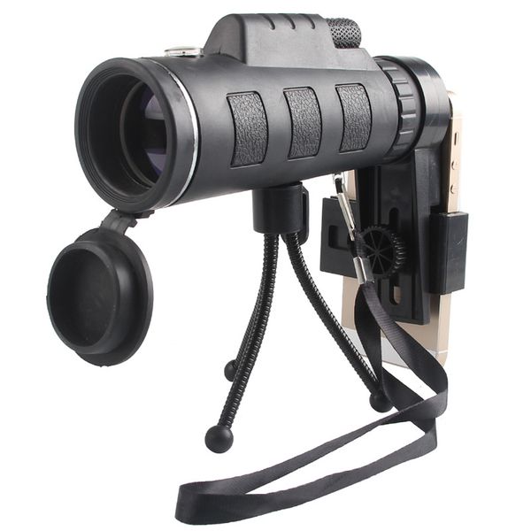 

dual focus 40x phone telescope lens 40x60 monocular telescope optical with zoom phone clip holder tripod for mobile cell phone