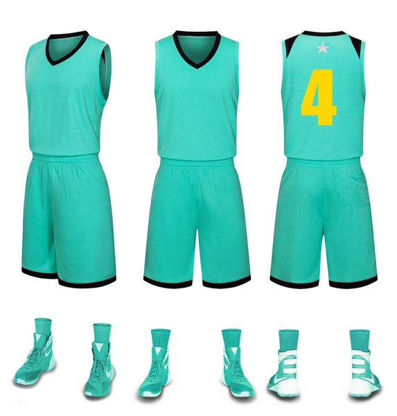

2019 mens new blank edition basketball jerseys custom name custom number size s-xxxl green white black blue df451, Black;red