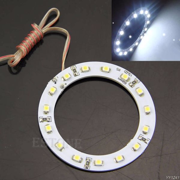 

2pcs bright white 60mm angel eyes 15 smd led ring car light