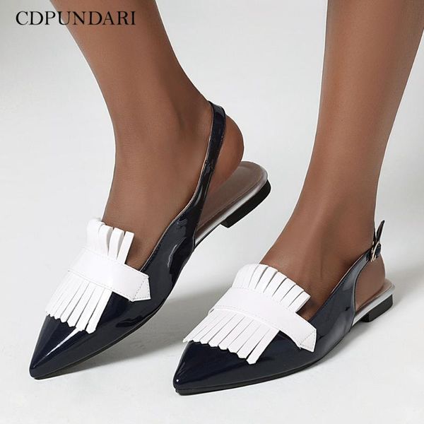 

cdpundari 2020 pointed toe flat shoes women flats ladies summer shoes woman, Black