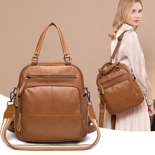

2020 new women's shoulder bag fashion simple ladies backpack korean version ladies backpack
