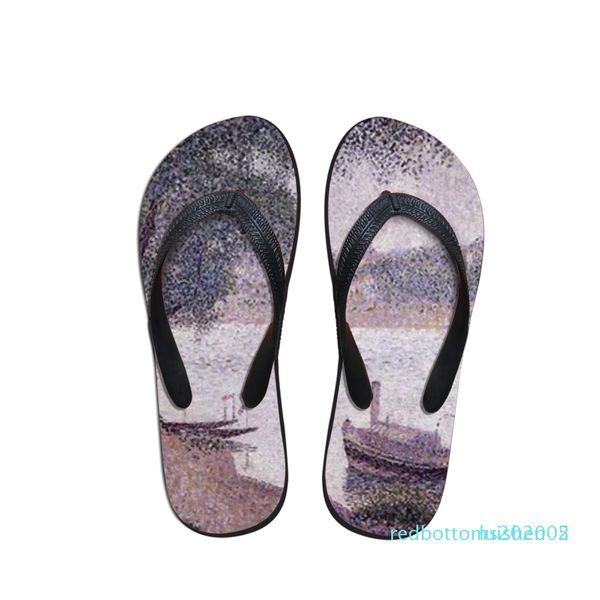 

exclusive women casual fashion slip-resistant flip flop shoes summer slippers sandals for bath soft sole flip flops 3d print r05, Black