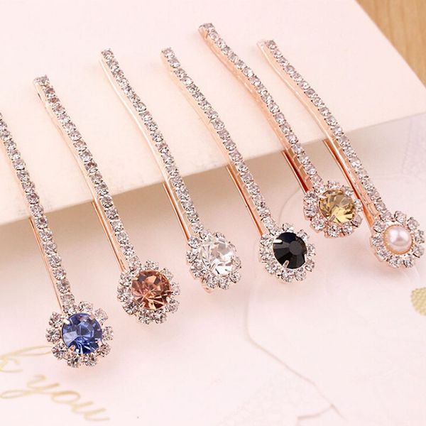 

1pc korean hairpins women girls crystal rhinestone hair clips barrette hairpins hairband barrettes clamp hair accessories