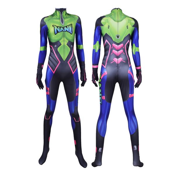 

High Quality Adult child women girls Game D. VA Nano Mech Cola Cosplay Costume Superhero Lycar Spandex Zentai Bodysuit Catsuit Jumpsuit