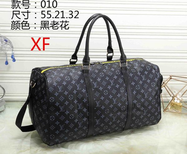 

2020 166 louis vuitton men's and momen's travel bag duffel luggage bag large-capacity sports leather bag 55cm, Golden;silver