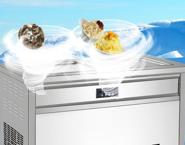 Commercial totalmente automático Refrigeração Fried Ice Iogurte Máquina Automática Fried Iogurte Máquina Ice Cream Maker rolo Ice Cream Máquina