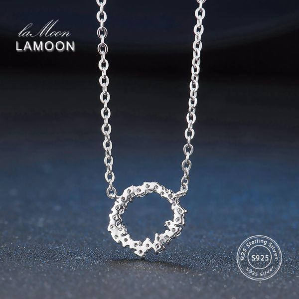 

lamoon 2017 new circle of ocean s925 pendant necklace 925-sterling-silver fine jewelry for women wedding lmny065