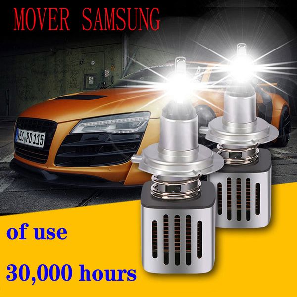 

mover samsung 2pcs car headlight automobile headlight led bulbs h1 h4 h7 h8 h9 9005 9006 hb3 hb4 6500k white light auto headligh