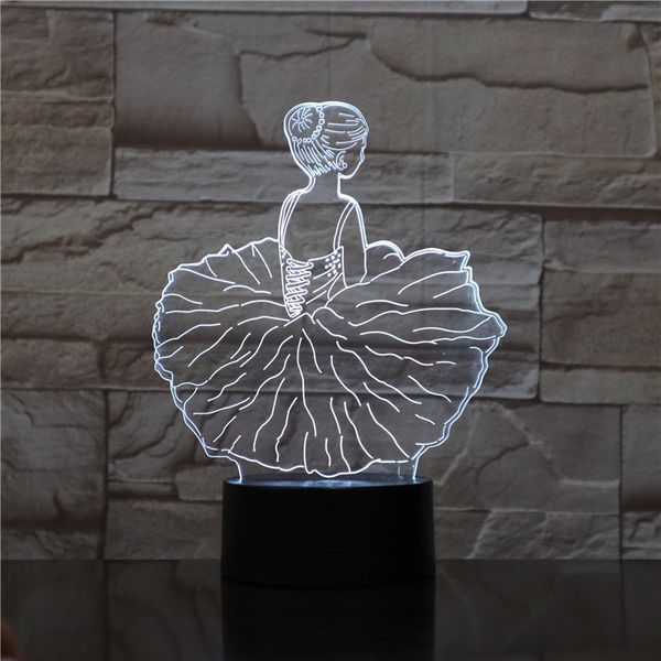 

creative 3d led birthday night lights ballerina girl usb touch lamp kid bedroom lighting sleeping table lamp for home decoration