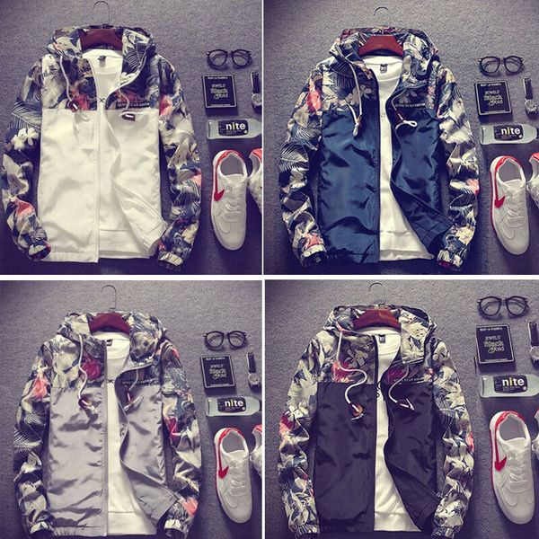 

men's jacket casual thin hooded jacket spring autumn korean version drawstring ribbed sleeve baggy tunic hoodie men outdoor, Black;brown