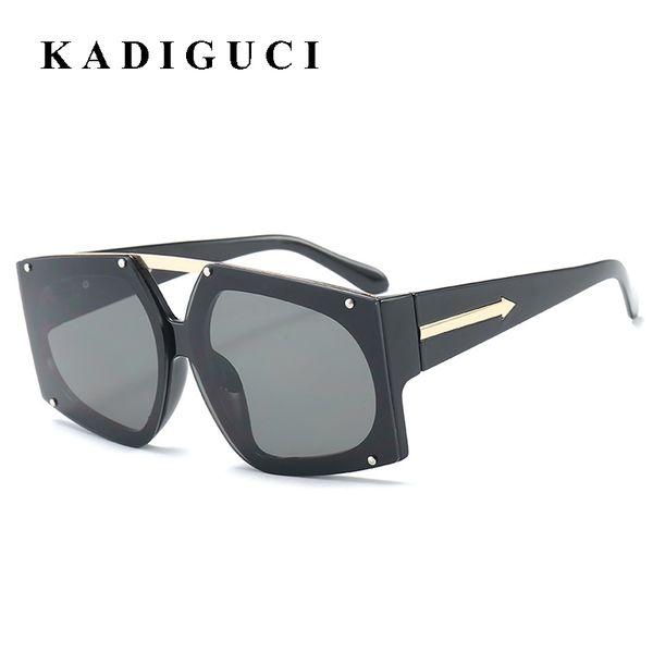 

kadiguci big frame square sunglasses women brand designer men vintage male uv400 sun glasses oculos de sol feminino lentes mujer k382, White;black