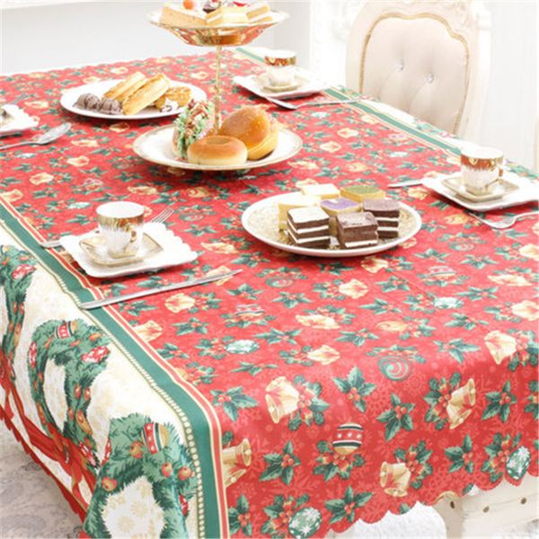 

new year christmas tablecloth linen dustproof table cover x-mas dinner tablecloth home party decor linen cloth dhl fj407