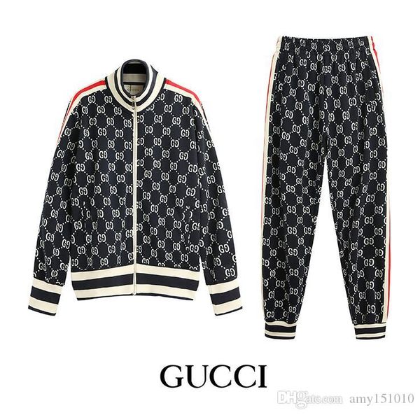 

europe 2020 autumn and winter new double red and blue letter stand collar cardigan casual fashion sports men and women suit tide, White