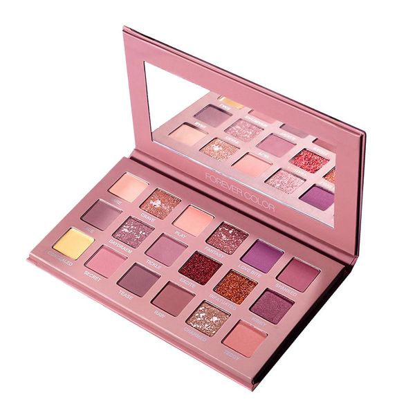 

eyeshadow palette 18 color matte glitter with mirror desert rose eye shadow matte pearlescent waterproof makeup cosmetics