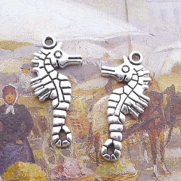 

b4718 34*17mm a hippocampus ancient silver combine gold product parts 100 individual / package 2.7 g, Bronze;silver