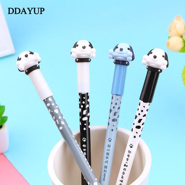 

2pcs kawaii puppy dog erasable gel pen rollerball pen school office supply student stationery signing blue ink 0.5mm