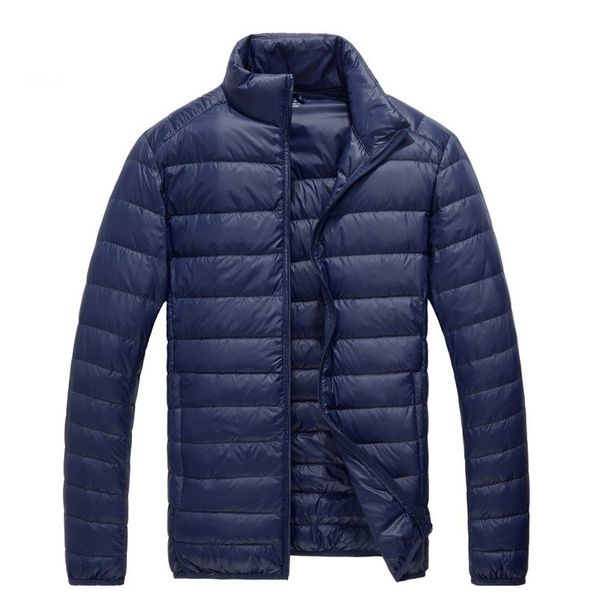 

winter 2019 fashion brand ultra light eiderdown men's wear stand-up collar light eiderdown waterproof warm men's wear, Black