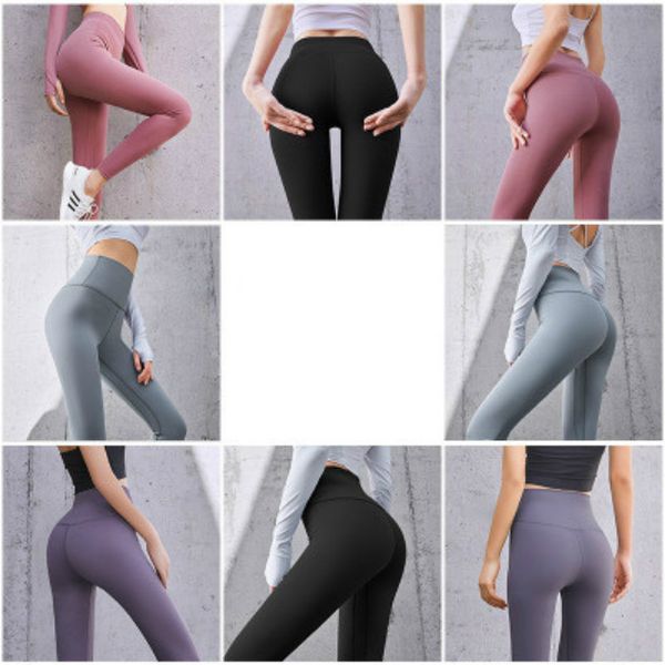 

womens designer yoga pants hip leggings fitness sweatpants double-sided mola twerking nude high-waisted trackpants 2020 new style