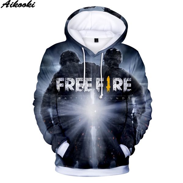 

men 3d hoodies game fire women 2019 harajuku sweatshirts fall winter hip hop hoodies print fire 3d eu siz, Black