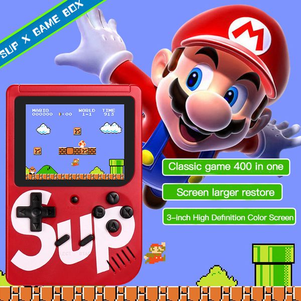 

mini handheld game gamepad double player color lcd screen built-in 400 games kid video handheld game player on tv