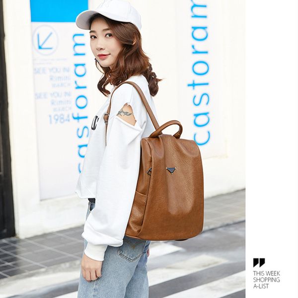 

challen fashion 2019 women backpacks leather female school shoulder bags for teenage girls travel casual rucksack