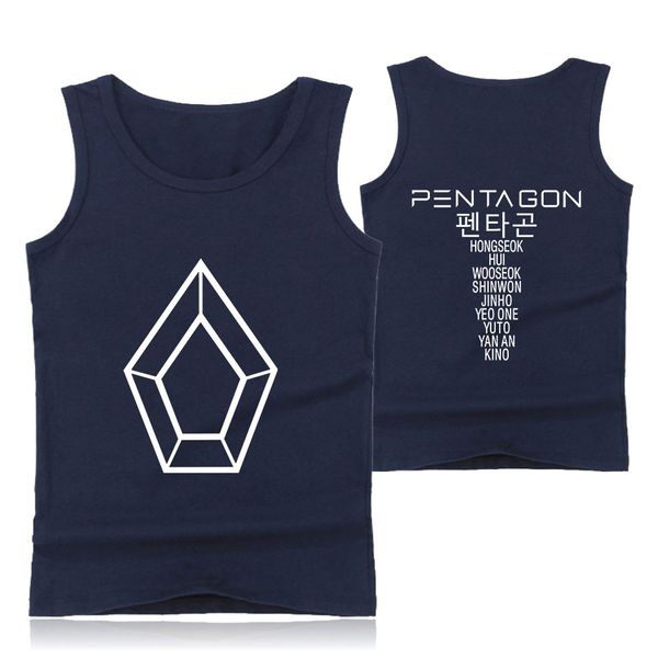 Fashion-Pentagon 2D Neue Kleidung Sommer Tank Tops Drucken Kawaii Capless Ärmellose Frauen und männer Kleidung 2019 Heißer Verkauf K-pops tank Plus