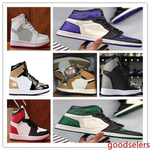 

1s high og rookie of the year pine green court purple 1 shadow basketball shoes bred toe game royal sports sneakers ment