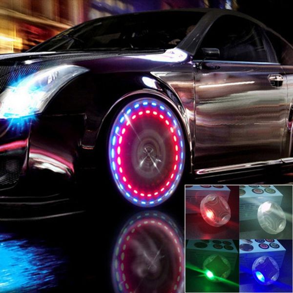 

car tire lights solar car wheel air valve cap colorful led tire light universal wheel led solar energy flashing light