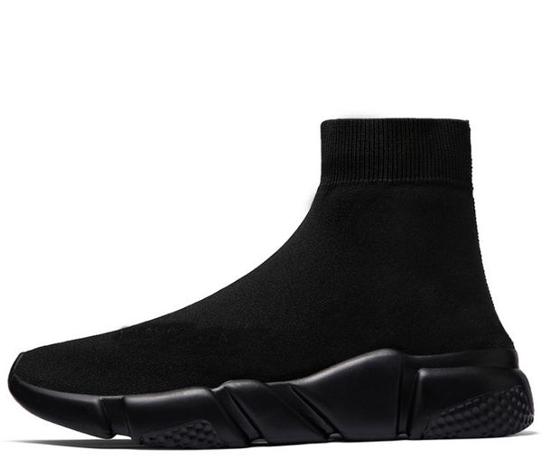 

2019 new quality knit speed trainer high race runners socks shoes men women sneakers black white shoes slip-on triple s casual shoes