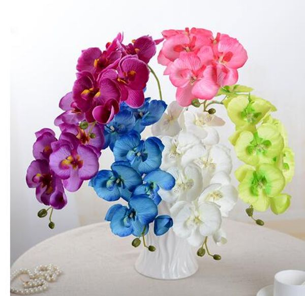 Moda Farfalla Orchidea fiori artificiali Testa di fiore decorazioni per la casa decorazioni per la casa accessori per la decorazione di nozze fiori finti GB575