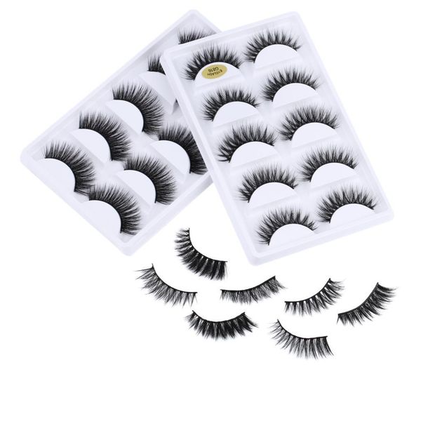 

5 pairs 5d natural mink eyelashes false eyelashes soft false eyelashes extension makeup lashes