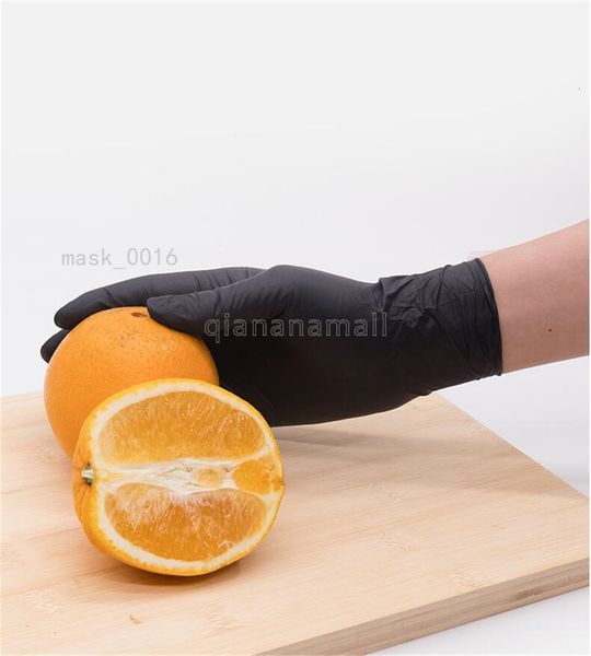 

black glove boxed nitrile disposable rubber latex food household cleaning static gloves 100pcs rmhy 8fez qa