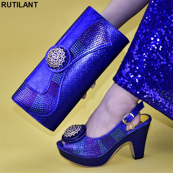 

matching shoes and bag set in heels african women shoes bags set metal summer high heeled for women square heel elegant, Black
