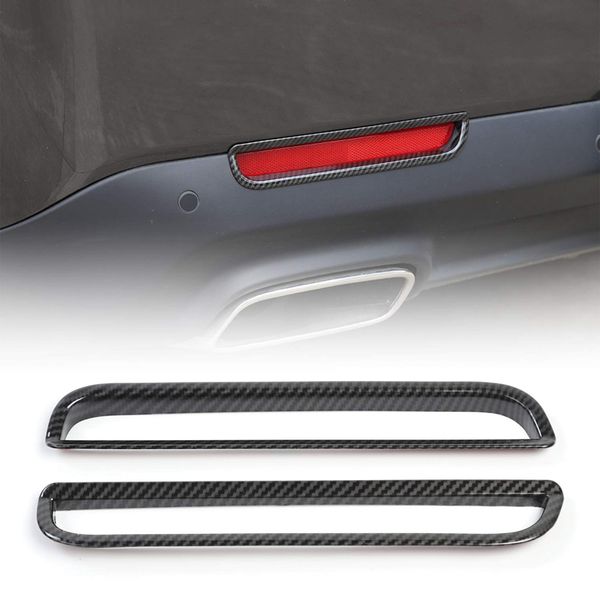 

rear fog light fog lamp trim cover sticker for dodge challenger 2015-2019 carbon fiber pattern