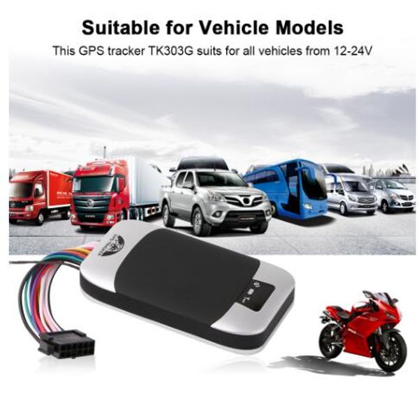 

car gps tracker vehicle tracker gsm gps locator coban tk303g waterproof ip66 remote control cut off engine geofence web app