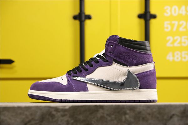 

aj 1 1s j1 reverse hook ts sp cd4487-003 travis scott high og jumpman 2019 men sports basketball shoe mens sneakers shoes women, Blue;black