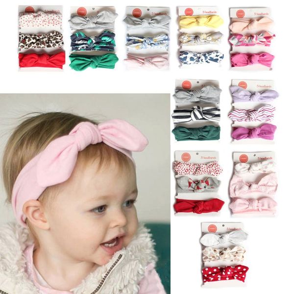 

hair accessories baby girls headbands set bow knotted hairband headwrap elastic turban hoops headband, Slivery;white