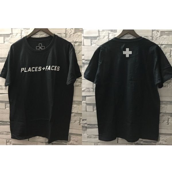 

men's tee & polo hip hop places faces reflective t shirt 19ss women men summer casual cotton reflective, White;black