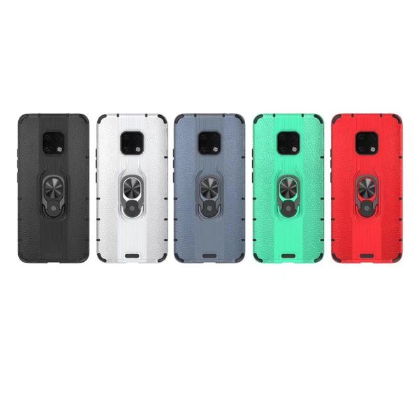 Samsung Galaxy A50 / M20 / M30 / A7 2018 / S10 / NOTE10 / PRO için Manyetik Araç Montaj Kapak Case New Ağır Hizmet Taktik Metal Halka Tutma Kickstand