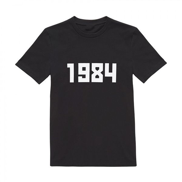 

1984 классическая цифровая печать модный бренд футболка мужская и женская мода лето с коротким рукавом топ. бесплатная доставка, White