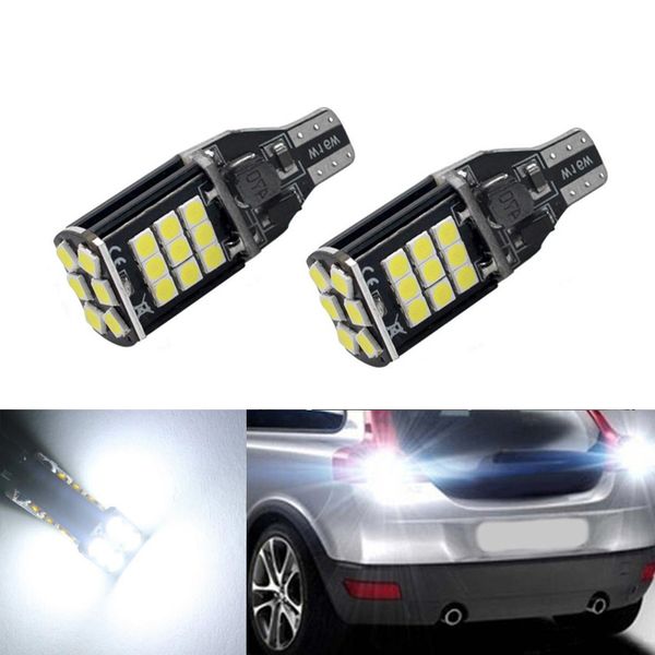 

2x w16w t15 led bulbs 3030 smd canbus obc error led backup light 921 912 bulbs car reverse lamp xenon white dc12v