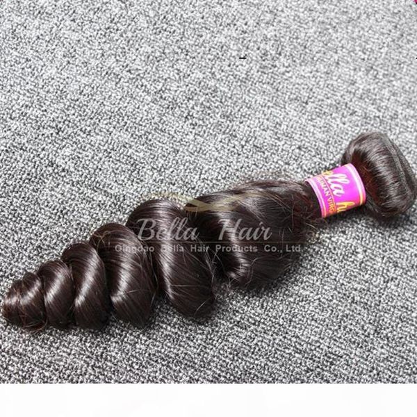 

белла волосы 9 перуанская для волос связки необработанной human hairextensions 2pcs много волнистых сыпучей волна волос утка естественных ч, Black